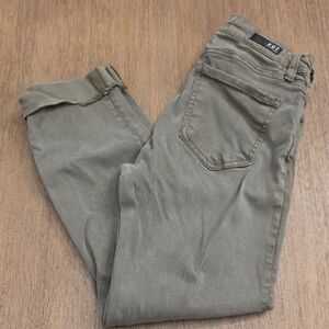 Kut from the Kloth Olive Green Cropped Ankle Jeans